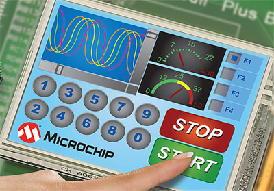A typical operator interface with discrete touch buttons A typical operator interface